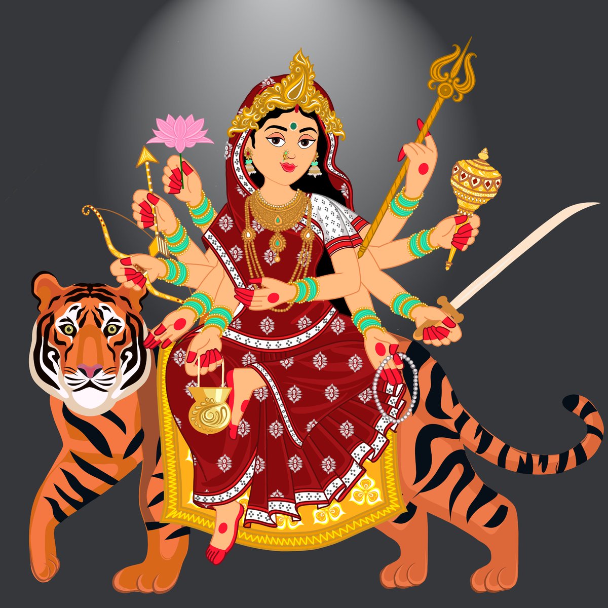 Festivities_'s tweet photo. The third day of Navratri is devoted to the Goddess Chandraghanta who’s the third avatar of Goddess Parvati. She’s believed to bless her devotees with grace, bravery and courage.

#Navratri NFT series from Saveyra is live to mint @opensea

https://t.co/zRrVAFK2mP…
#NFTGiveaway https://t.co/1aOsOz7LBr