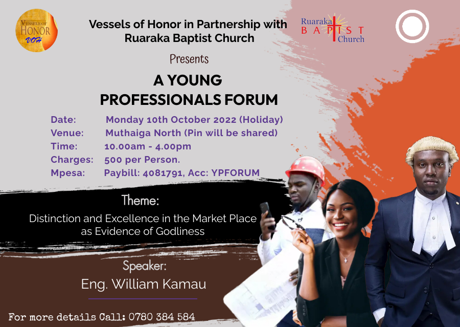 Join us for a Young Professionals Forum this coming Monday 10th October 2022.