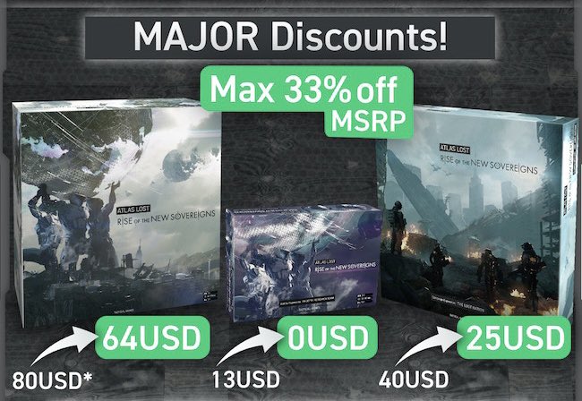 TacticalGamesJP's tweet photo. Less than 14 hours to go before #Kickstarter for #AtlasLost ends!
It's the last chance you can get the game at a discounted price with a bunch of stretch goals and KS exclusive components!
Back now! 👉https://t.co/Nc5FNynfaZ https://t.co/kyX1TdYzCs