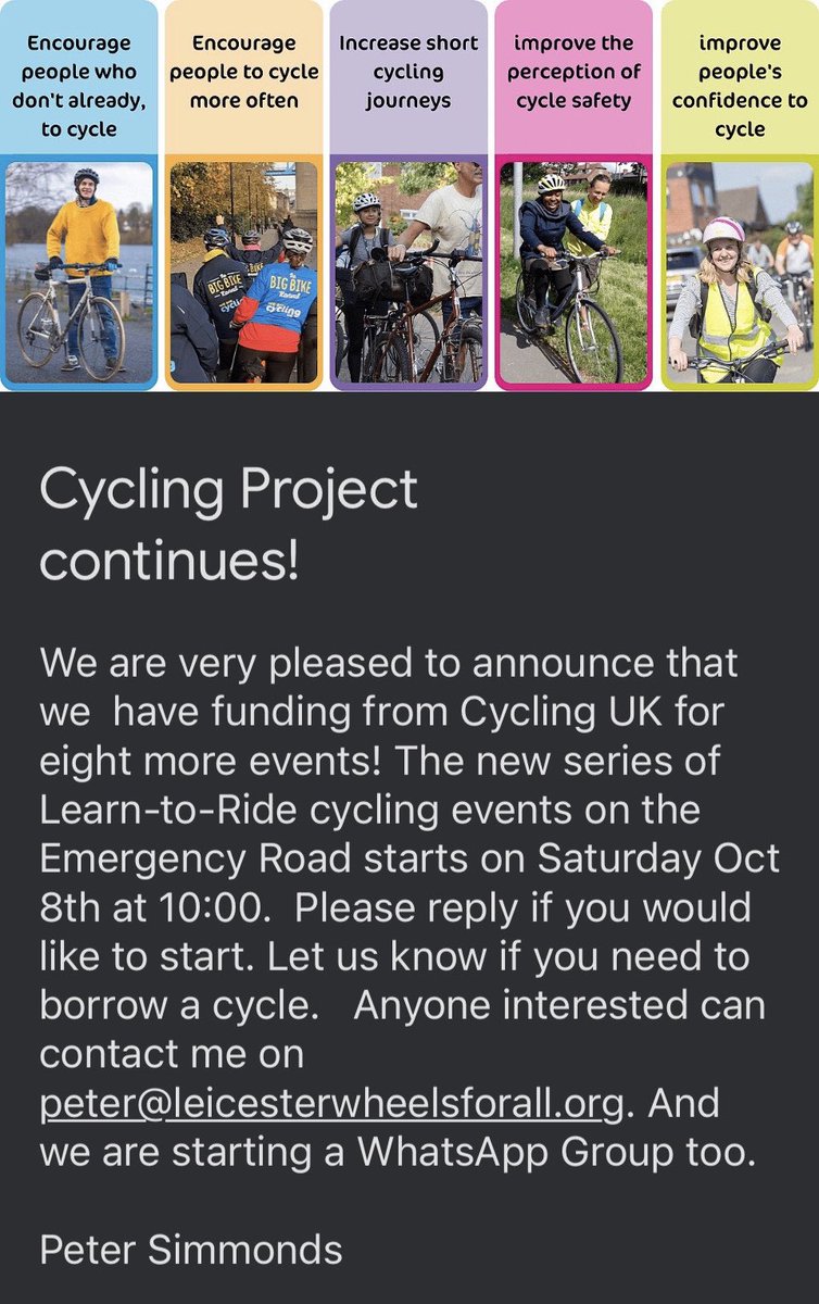 DHcomunitycycle's tweet photo. Cycling Project
continues! @PeterSimmo @WeAreCyclingUK https://t.co/MC6176ZoBD