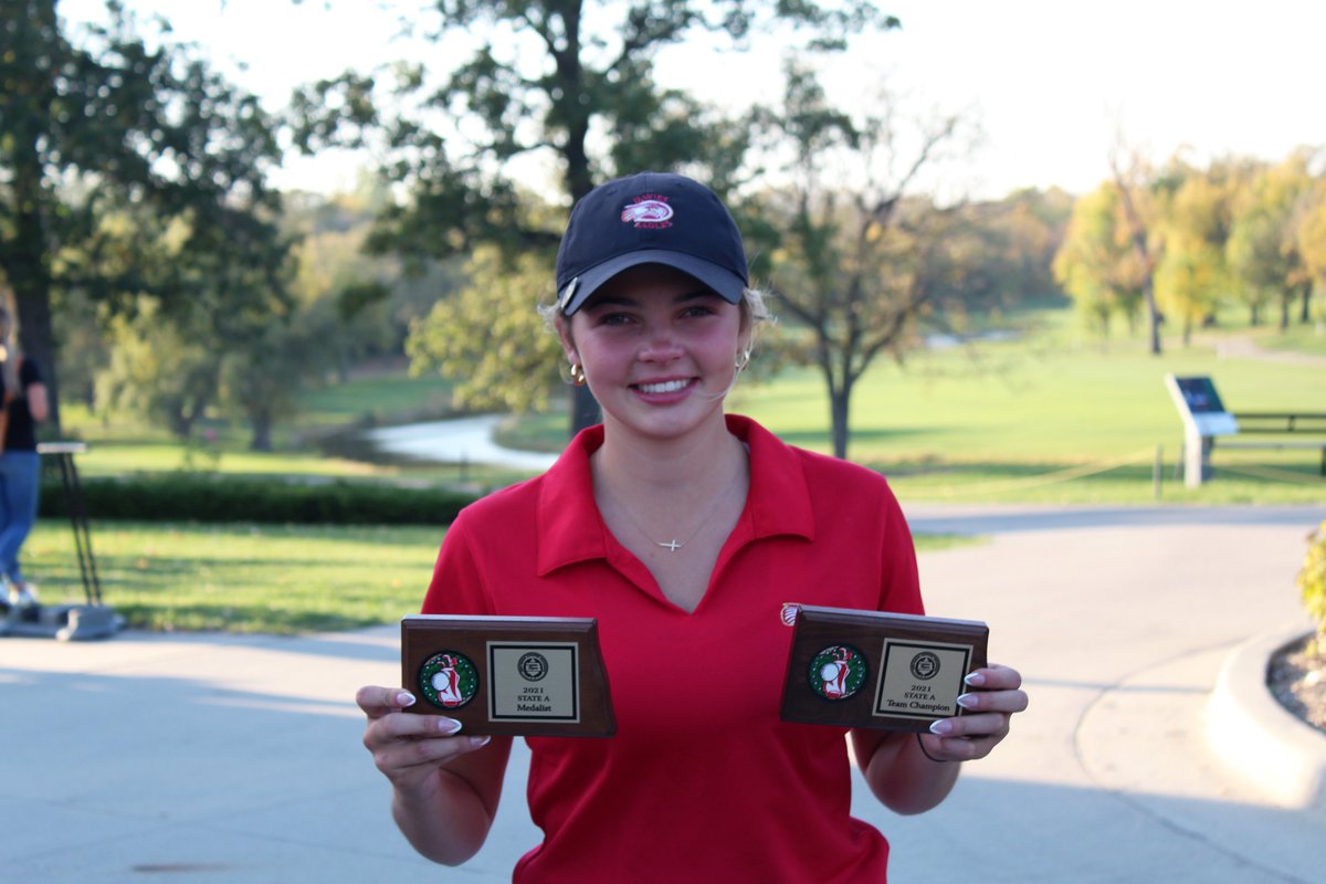 ON THIS DATE:

OCTOBER 5, 2021 | Fargo Davies sophomore Lexi Bartley won a five-hole playoff to earn individual medalist honors at the 2021 NDHSAA Class A Girls Golf State Tournament played at Edgewood Golf Course in Fargo. #NDHSAA #NDpreps