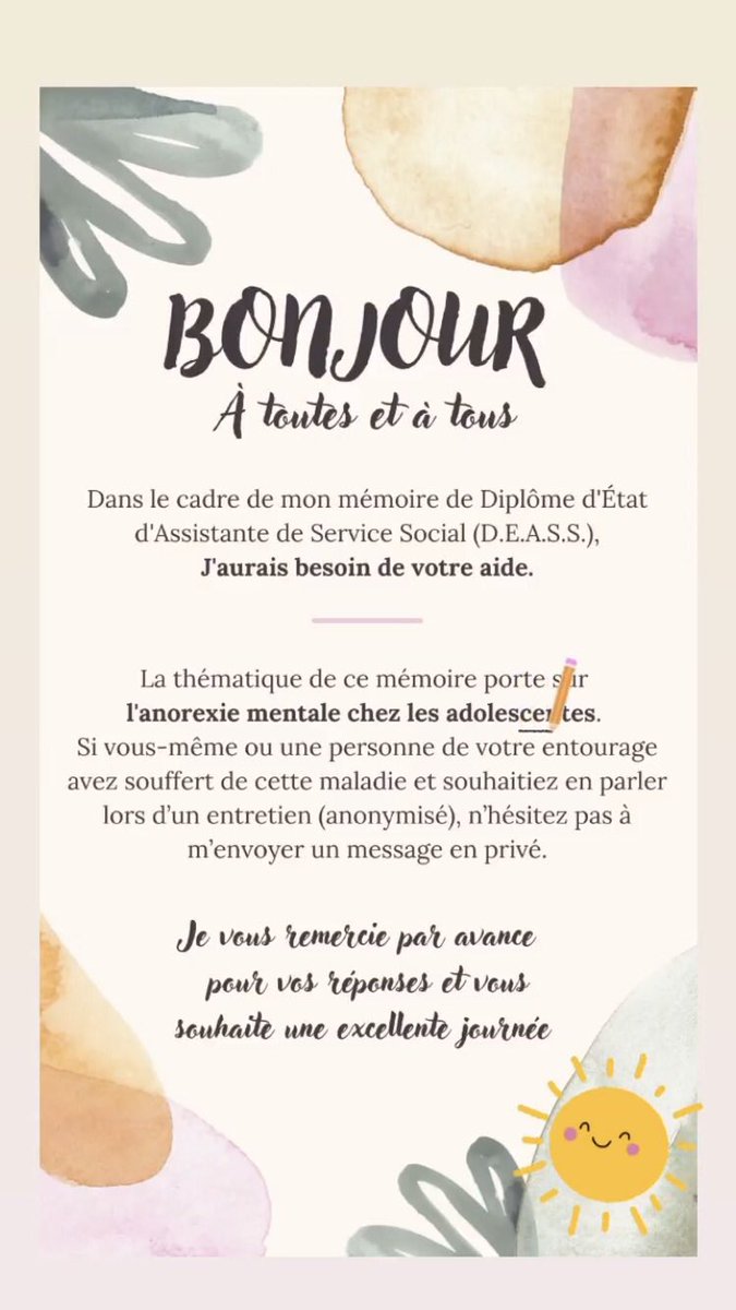 tarleve1012's tweet photo. Bonjour les tweetosss

Alerte témoignages⚠️

Aide mémoire à relayer pour ma copine @Leonie_Duf ❤️

Elle est bienveillante et à l’écoute!

RT et like please 🤝 https://t.co/tZEXmcZwIV
