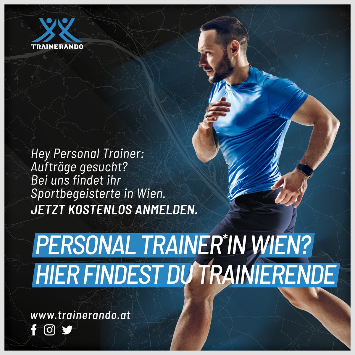Melde dich kostenlos als #PersonalTrainer an und gib dein Wissen an Sportbegeisterte weiter.
trainerando.at
#Wien #workout #trainerando #gemeinsamtrainieren