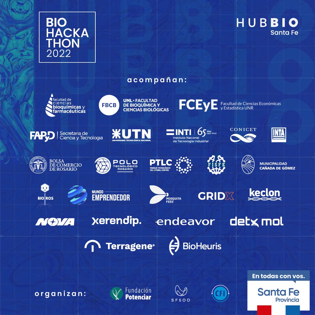 CienciaSantaFe's tweet photo. #Biohackaton | ¿Sos estudiante o joven profesional? 👉🏻 Hasta el 12/10 tenés tiempo para inscribirte!

🧬 Biohackaton es un laboratorio de innovación abierta que se propone explorar soluciones a desafíos biotecnológicos.

📅 14 octubre - Rosario.
🌐 Info: https://t.co/uzi1ql0AjX https://t.co/bg7A1eeVCk