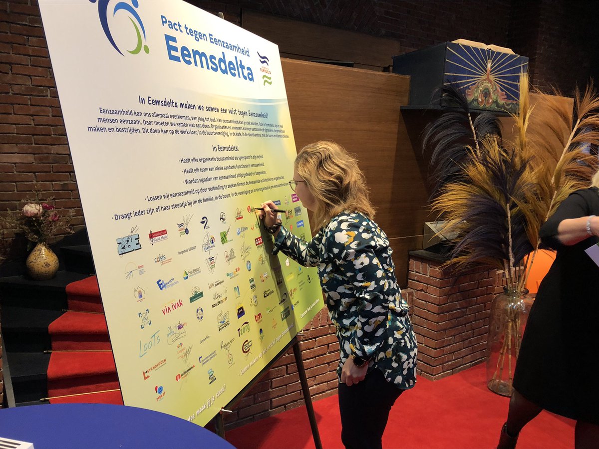 Zojuist Pact voor Eenzaamheid #Eemsdelta ondertekend