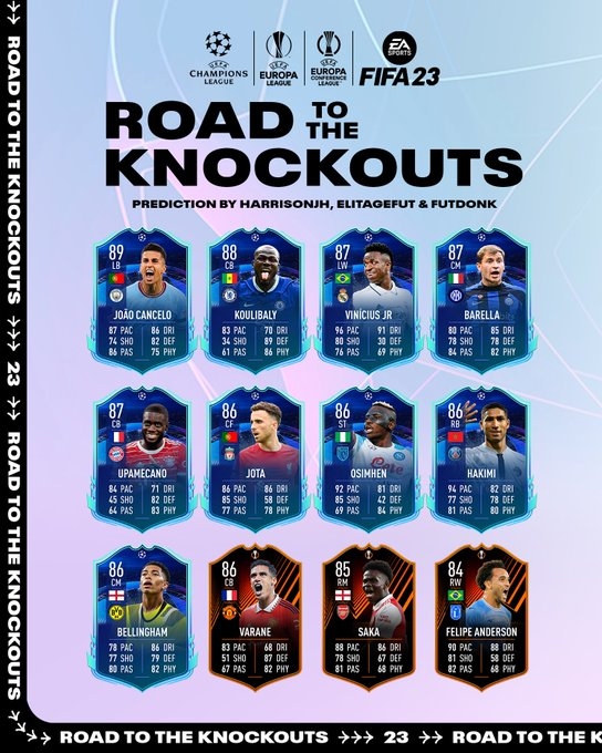 FifaInfoEsp's tweet photo. Predicción de las nuevas cartas especiales RTTK
via @DonkTrading #FIFA23 https://t.co/dJO64uIqCb