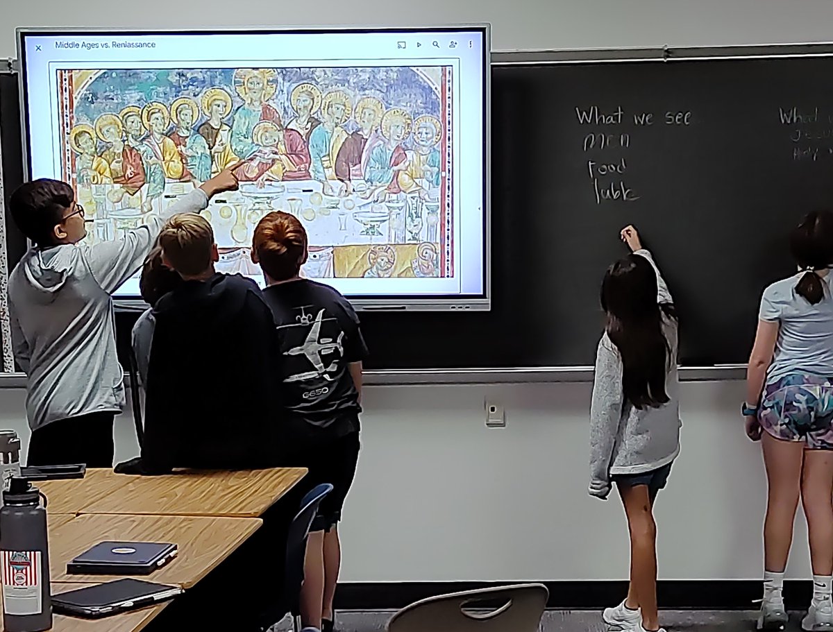 Julie Bottom (@northmissb) on Twitter photo Learners compare art from the Middle Ages and the Renaissance by doing a gallery walk in groups and writing what they see and what they think. <a href="/CMSNorth/">Coppell MS North πΎ</a> @Coppellisd Learners compare art from the Middle Ages and the Renaissance by doing a gallery walk in groups and writing what they see and what they think. <a href="/CMSNorth/">Coppell MS North πΎ</a> @Coppellisd