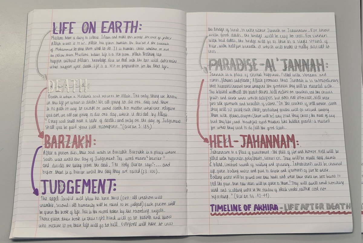 DenbighRE (@denbighre) on Twitter photo Some lovely effort put into homework about the Akhirah from a Year 10 student. #homework <a href="/RozinaButt2/">Rozina Butt</a> @MrsSLewis1 <a href="/DenbighHigh/">Denbigh High School</a> Some lovely effort put into homework about the Akhirah from a Year 10 student. #homework <a href="/RozinaButt2/">Rozina Butt</a> @MrsSLewis1 <a href="/DenbighHigh/">Denbigh High School</a>