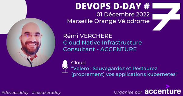Devopsdday's tweet photo. 🚨 CONFERENCE 🚨

@rverchere d'@AccentureFrance interviendra dans le cadre du prochain Devops D-Day, le 1er Décembre 2022, à l'Orange Vélodrome de Marseille !

❗❗❗ Inscrivez-vous vite : ❗❗❗
https://t.co/TYugUG2ifp https://t.co/wE5dXdrnVT