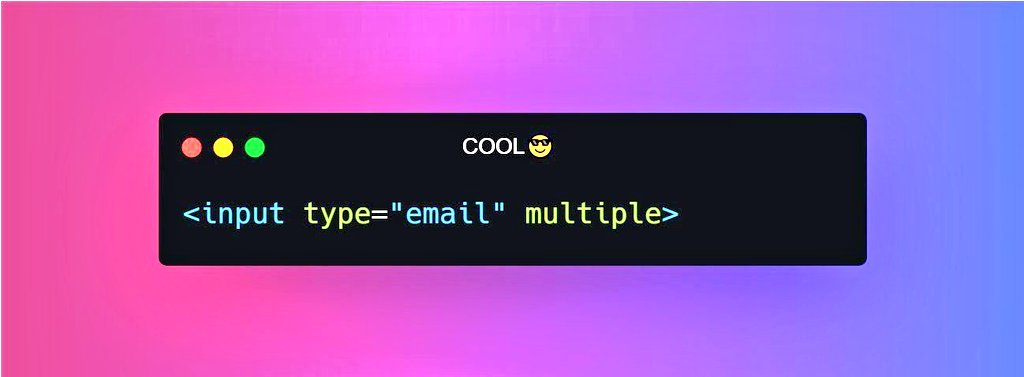 Kajal685800725's tweet photo. Multiple files
Using "multiple" attribute of the input element, a user is allowed to enter more than one value in the input field.
It is valid for type email and file only.
#code #is #life #MachineClaims #Apple #technology #tech #TREASURE ๐ฉ๐ปโ๐ป๐จ๐ปโ๐ป https://t.co/erOnoAPh6H