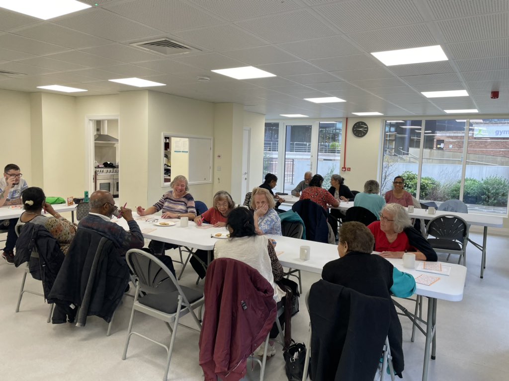 Might be 🌧️☔️outside but no dampening our spirit’s. Chair exercise followed by tea and bingo.  <a href="/QPRtrust/">QPR in the Community</a> @CityBridgeTrust <a href="/AgeUK_HHB/">Age UK Hillingdon, Harrow & Brent</a> @HillingdonResi1 <a href="/Amblers1212/">Uxbridge Amblers FC</a>