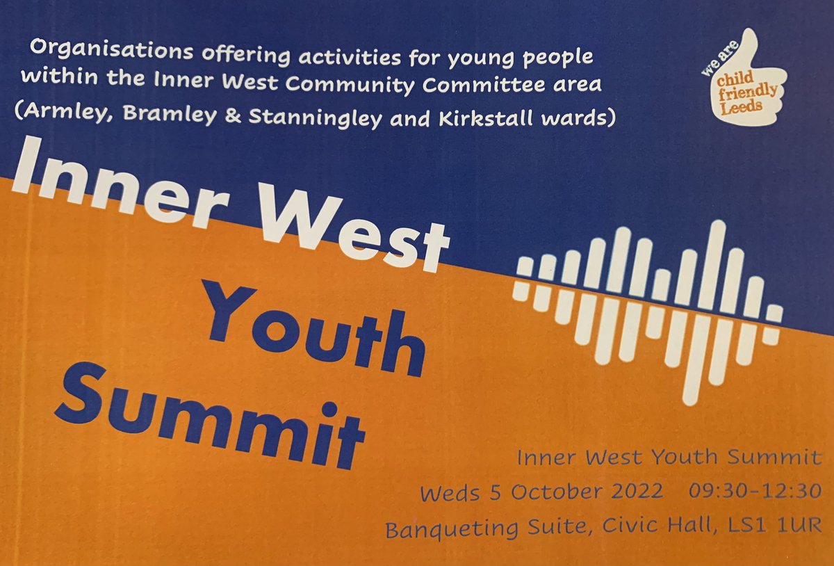 Fantastic first community youth summit of the year today!!Fantastic to welcome children young people and staff from schools in Armley Bramley Stanningley and Kirkstall Wards and @WnwLeeds youth service and @Barcaleedsyp to the civic hall!