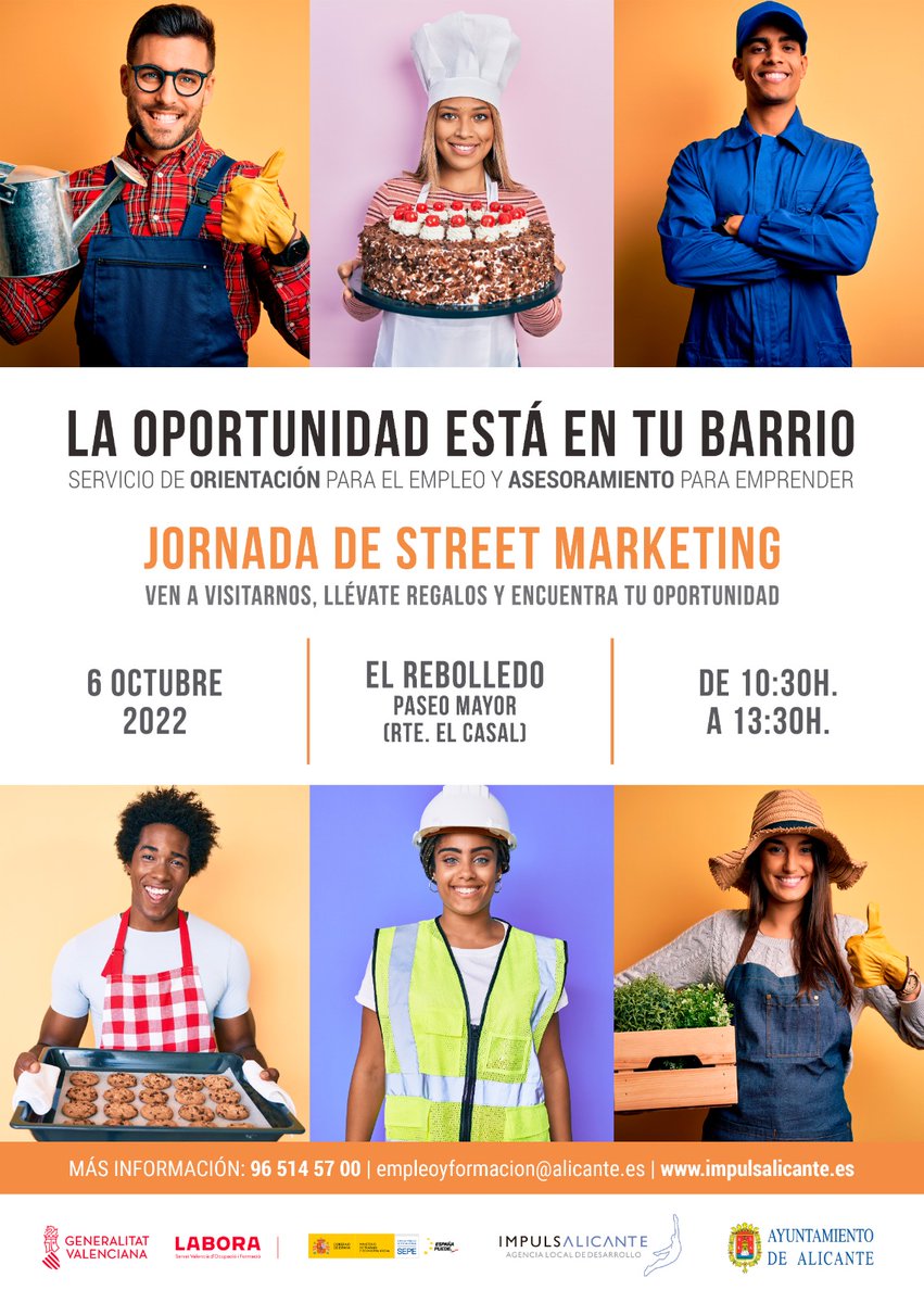 silbibi's tweet photo. Mañana nos acercamos a tu barrio para hablar de empleo.
#elrebolledo
#partidasrurales
#empleo
#formacionparaelempleo
@ImpulsAlicante https://t.co/GFAFhAitJX