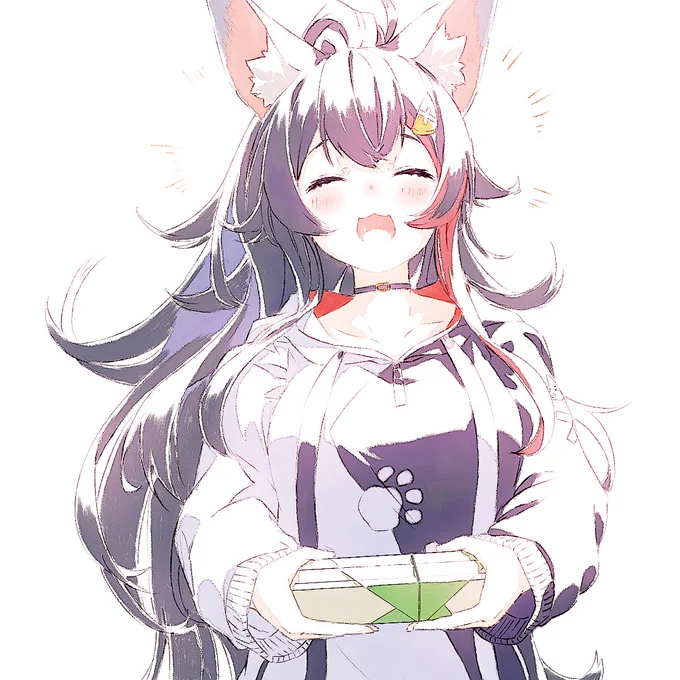 #みおーん絵  これは好きなお弁当を貰ってにこにこのみおしゃ 