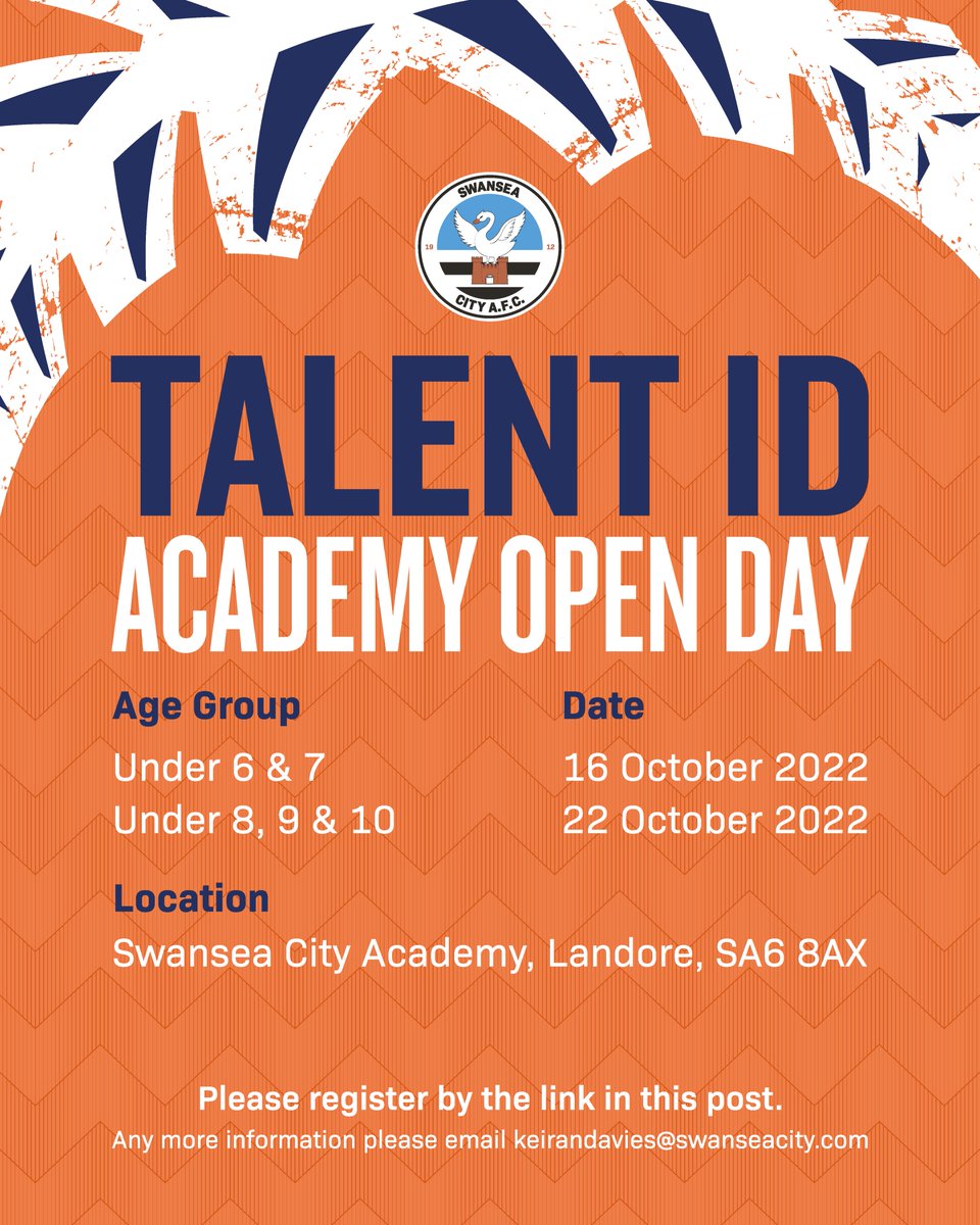 ⚽️ 𝐀𝐜𝐚𝐝𝐞𝐦𝐲 𝐨𝐩𝐞𝐧 𝐝𝐚𝐲𝐬 ⚽️

📅 16 October
📅 22 October 

Register your interest here 👉 bit.ly/3SYVjWg