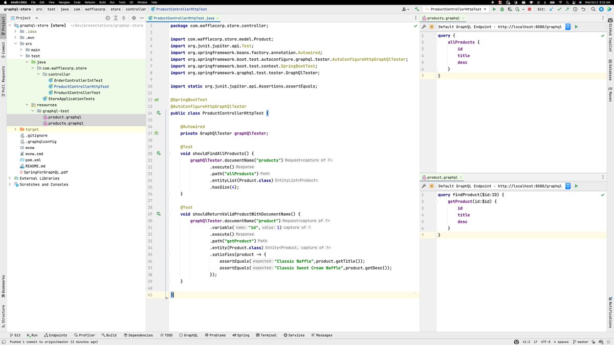If you need to reuse GraphQL queries in your tests you can put them in a file instead of hardcoding the string in each of your tests. I love this approach, hats off to the Spring Team! 🤩👏🏻 #Java #GraphQL #SpringBoot