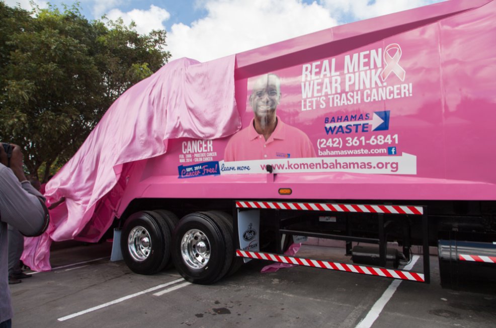October is Breast Cancer Awareness Month. Here is the unveiling of our #breastcancerawareness design for one of our clients, <a href="/BahamasWaste/">Bahamas Waste</a>. 
#bahamaswaste #clientneeds #graphicsthatstandout