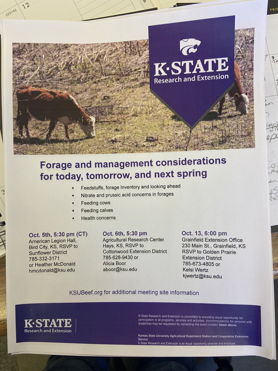 CottonwoodExt's tweet photo. Last chance to call in and register for this program! Call 785-628-9430 if you are planning on attending! #ksubeef #ksre #beef #drought https://t.co/091CDDKXMo