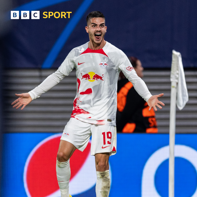 BBCSport's tweet photo. RB Leipzig eventually triumphed over Celtic in a frantic and entertaining contest.

#BBCFootball