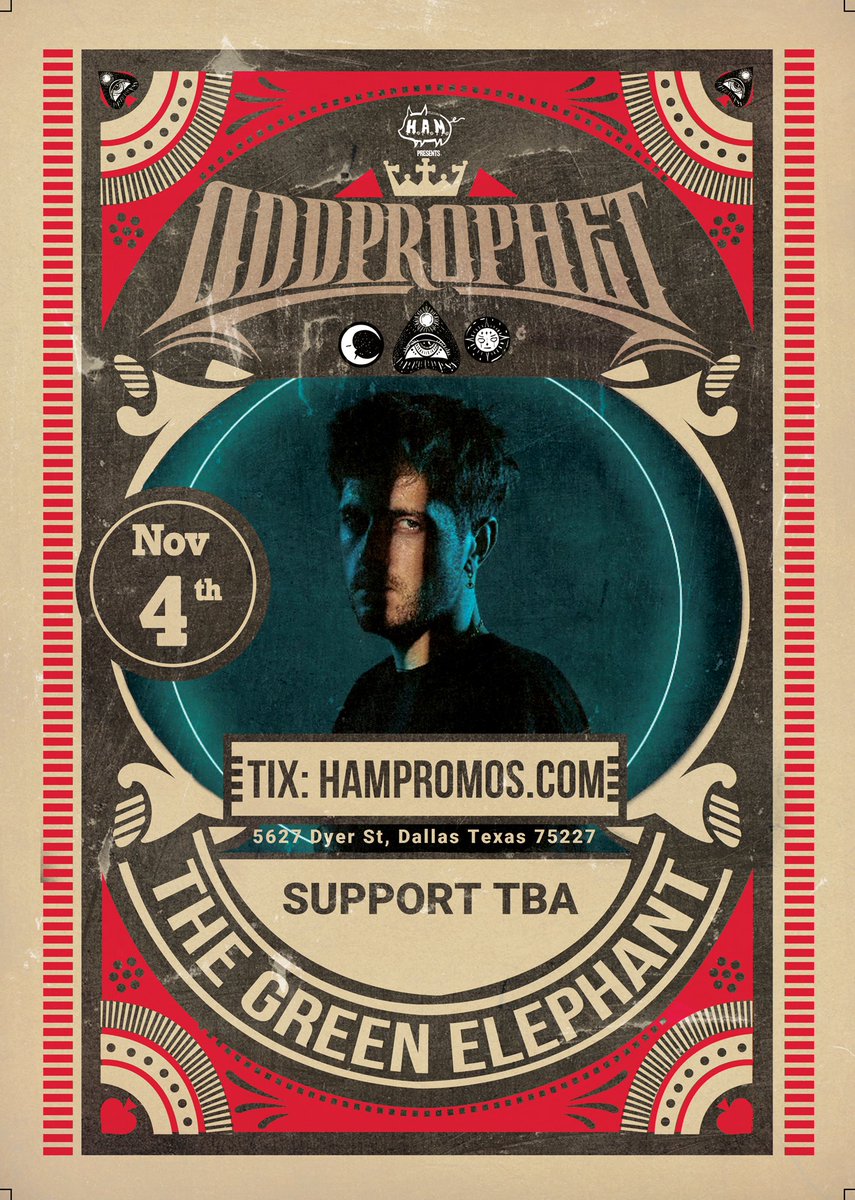 HAM_Promotions's tweet image. 🚨⚠️NEW SHOW ALERT⚠️🚨

@oddprophet RETURNS TO THE GREEN ELEPHANT FRIDAY NOVEMBER 4TH IN DTX 🗓

EARY BIRD DISCOUNTED TIX ARE NOW AVAILABLE ⬇️

hampromos.com 🎫