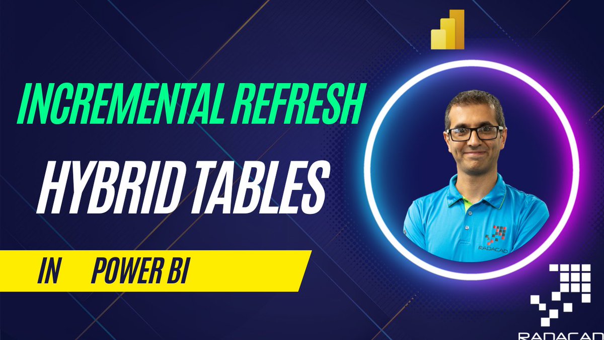 Rad_Reza's tweet photo. Today I updated an old blog post about #IncrementalRefresh in #PowerBI and also explained about #HybridTables
read and watch it here: https://t.co/8XHB7WA649
#PowerBIDesktop #PowerBIFromRookieToRockStar #BigData #Modeling https://t.co/BdEnZkbh3w