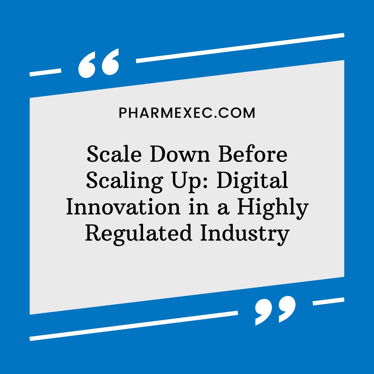 HealthPrize's tweet photo. Want to digitally innovate in a highly regulated industry like #Pharma? Scale down before scaling up. 
Thanks @PharmExec for sharing our perspective on pilot pathways for digital success https://t.co/QzIiUpgz5Y #DigitalHealth #PatientEngagement https://t.co/5PKj1pB9Hn