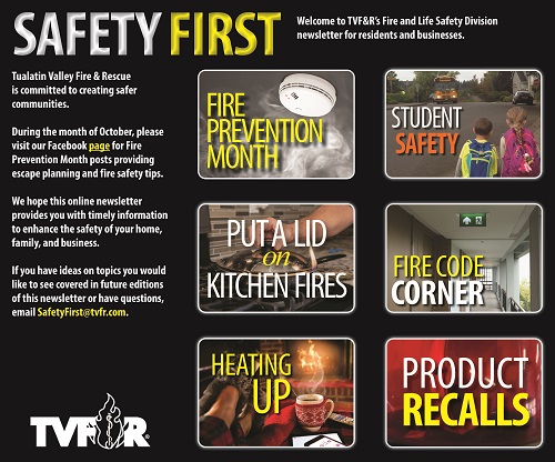 TVF&R’s Fire and Life Safety Division presents its fall edition of the “Safety First” online newsletter for residents, businesses, and families. Check it out at tvfr.com/397/Safety-Fir….