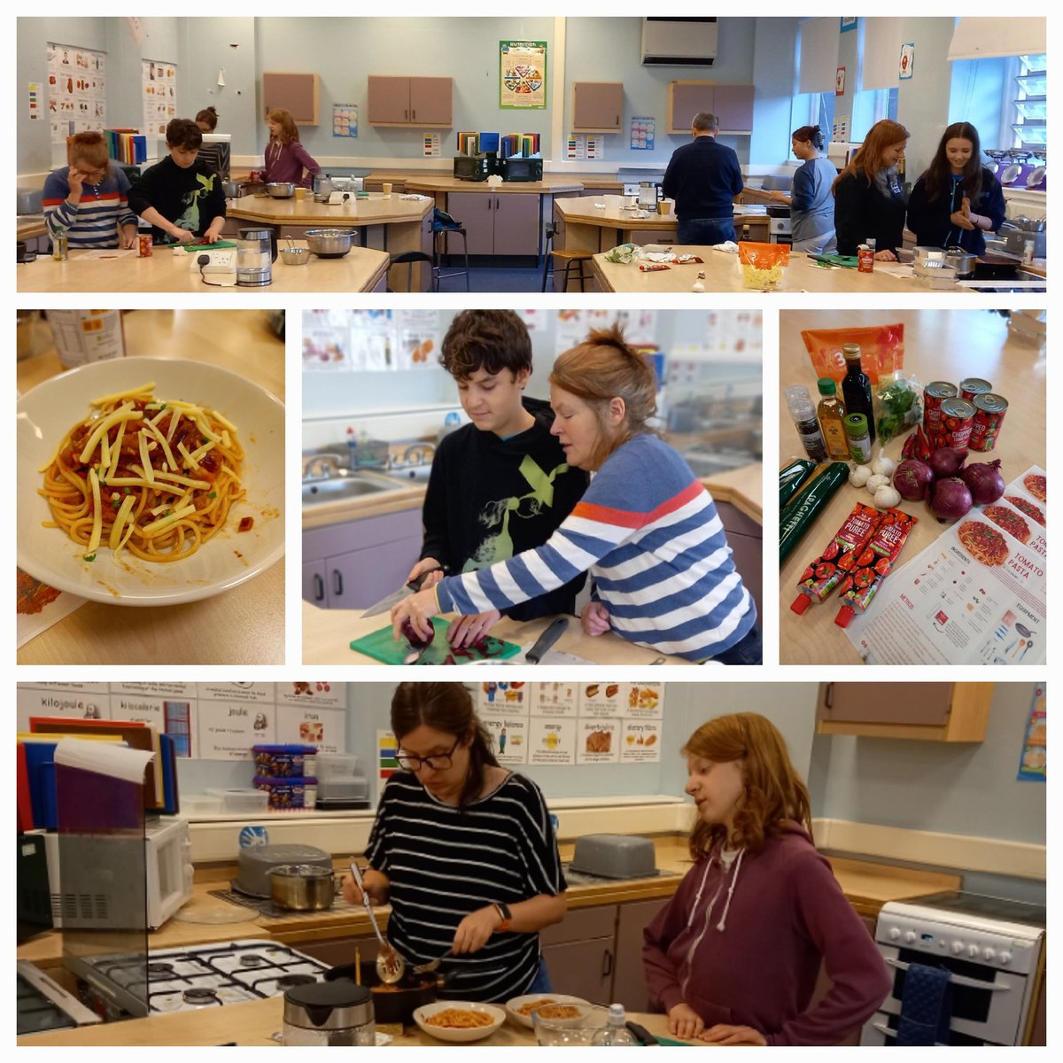 Another great night with our @HyndlandSec families who made a healthy and delicious tomato pasta 😋. A big thank you to @NutritionScot for their support 🙏 @FARE_Scotland @FareJenny @Jimmy_FARE @paul_fare