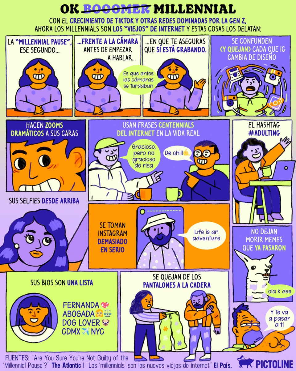 La primera generación en crecer con las redes sociales y la primera en envejecer ahí 👵👴

Y ahora, la burla de la Gen Z: los ✨Millennials✨