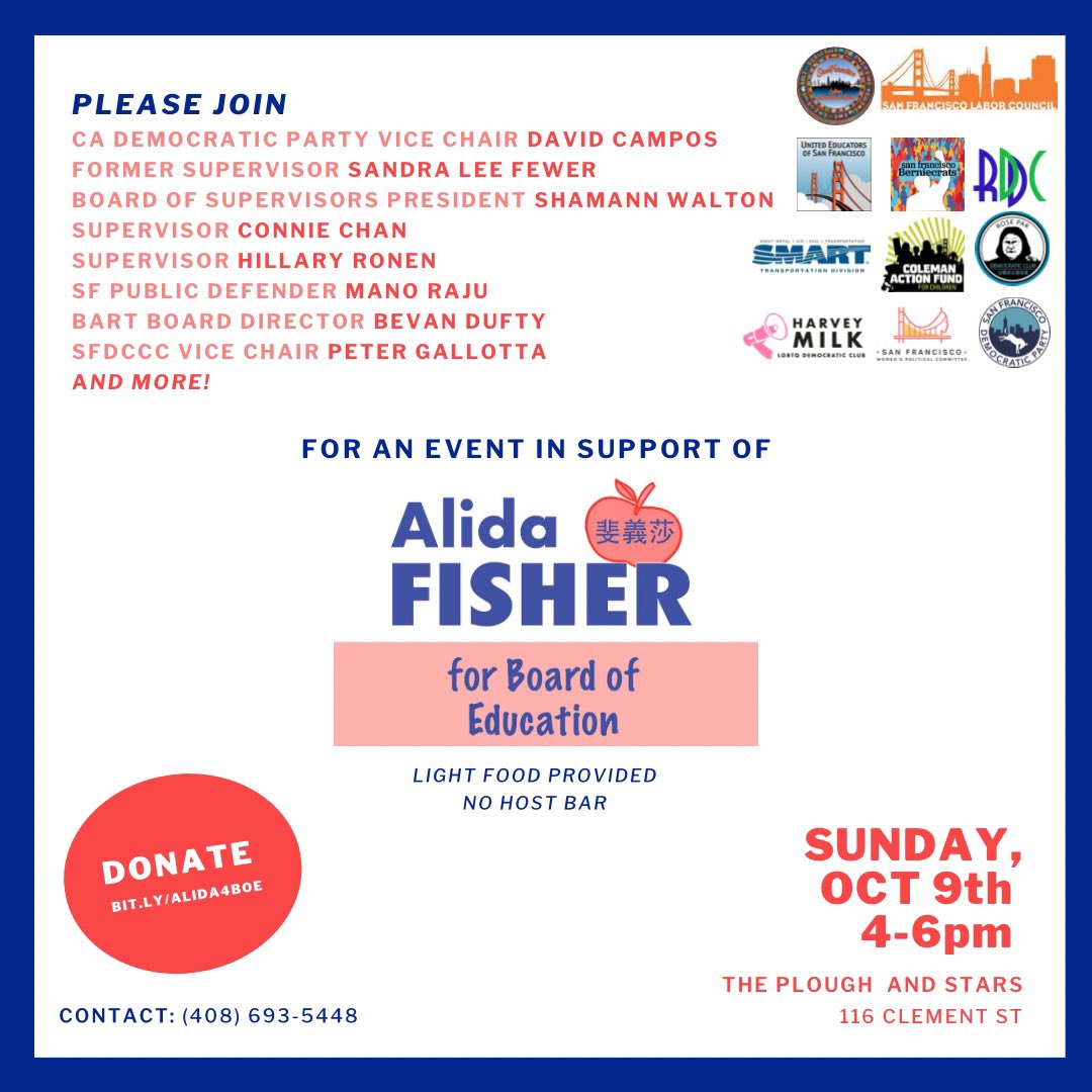 Alida Fisher for SF Board of Education 2022 tweet media