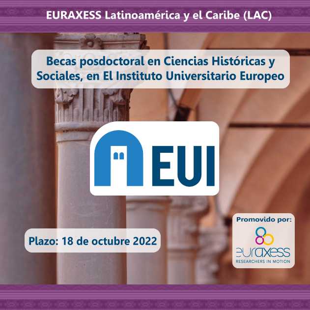 #Becas Posdoctorales en el Instituto Europeo Universitario EUI 🇪🇺, en los campos de ciencias políticas y sociales, derecho, economía e historia 🤓
📅 Plazo límite: 18 de octubre 2022
bit.ly/3fHUBhC