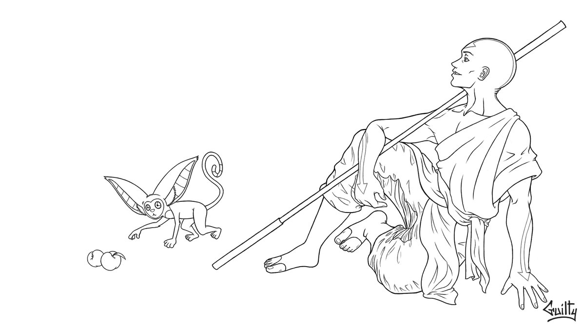 [FR] WIP d'Aang version adulte qui mériterait d'être terminé (2020)

[EN] WIP of Aang adult wich deserved to be finished (2020)