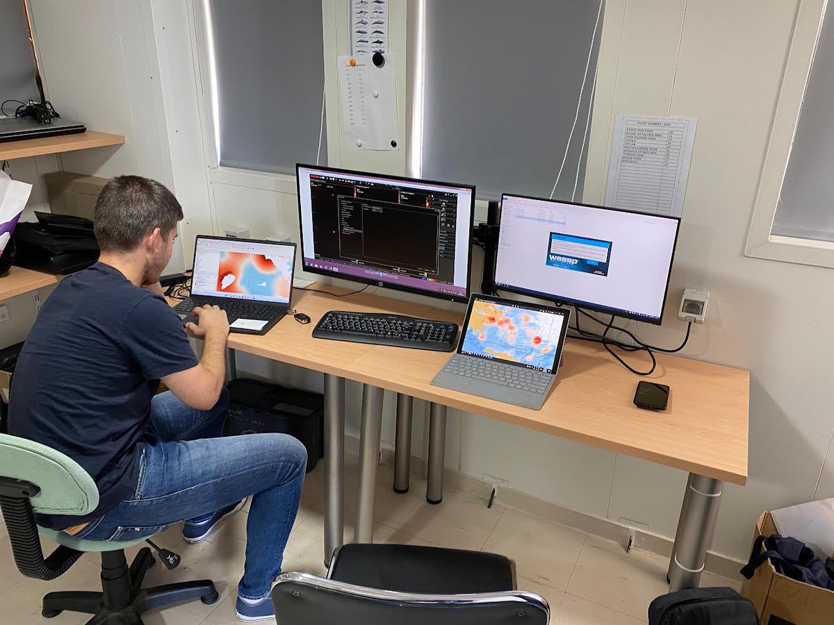 mrg_ntua's tweet photo. โ๏ธ Our members @AlexandrosKoim and @arammos_ went onboard research ๐ข โPHILIAโ,
to test the #connectivity of the equipment and the performance of the #GIS model developed to identify high-risk areas for #grounding.
#rephil
#researchvessel https://t.co/AIk1uEJkNV