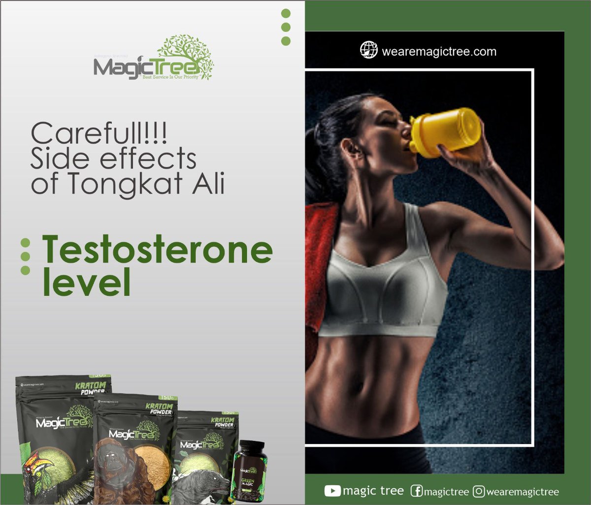 KratomMagicTree's tweet image. Side Effects Tonglat Ali that You Must Know

#TestosteroneLevel

#TongkatAli, which increases testosterone, is not recommended for people with heart disease, #diabetes, kidney disease, liver problems, @Prostat or breast cancer.

Take care your life with wearemagictree 💚