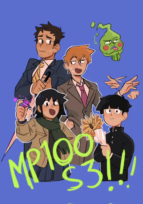 QUICKIE CAUSE IM SO HYPED FOR S3!!! I haven't drawn then in YEARS! #mobpsycho100 #mobpsycho100art 