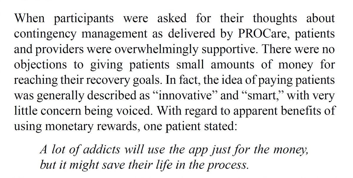 DrStevenProctor's tweet photo. Study of new contingency management app (PROCare #Recovery) shows patients &amp; providers both in favor of giving ppl small rewards ($1) for achieving goals via 'smart' debit card to block high-risk spending at bars, ATM, etc @krigg01 @allentien

🔓full-text: https://t.co/4A0w4Q8l7C https://t.co/X1tLTwU2lW