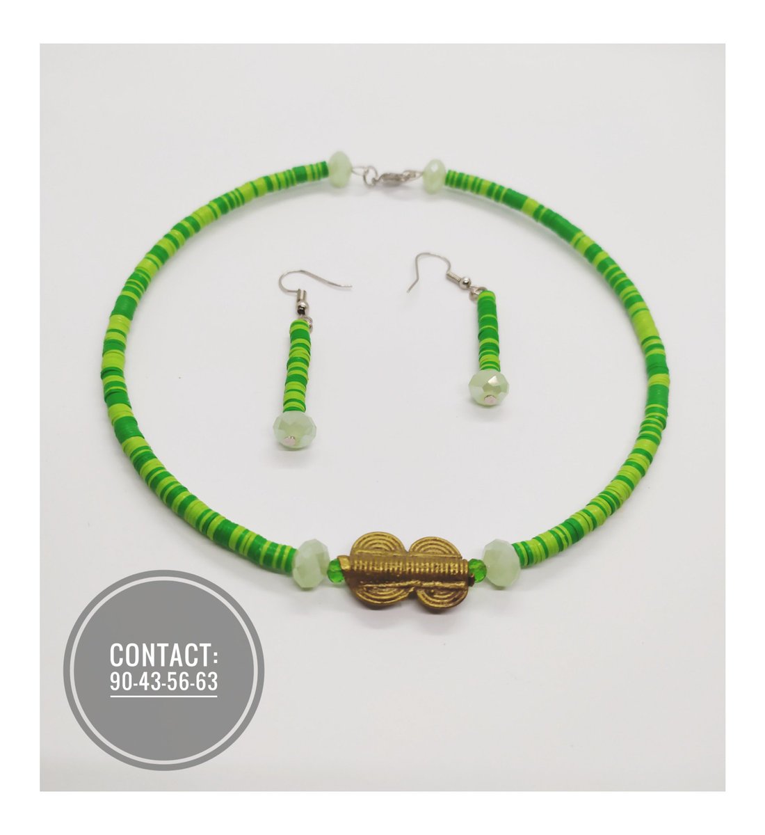 AyanaCrea's tweet photo. Des perles heishi tendance et les bijoux en bronze en résultat de ces jolis colliers 
Simple ou avec sa paire de boucles d'oreilles.

#TgTwittos #ayanacrea #handmadejewelry   #Togo https://t.co/X63Rs88eTF