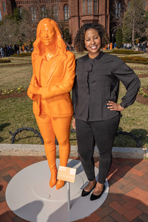 Dr. Siobahn Day Grady, a @IfThenSheCan ambassador talks about how important #rolemodels are to #GirlsInSTEM. If you can SEE it, YOU can be it! @drday_ has a life size statue, part of the If/Then Collection. #NGCP20 @ngcproject #GirlsLeadSTEM