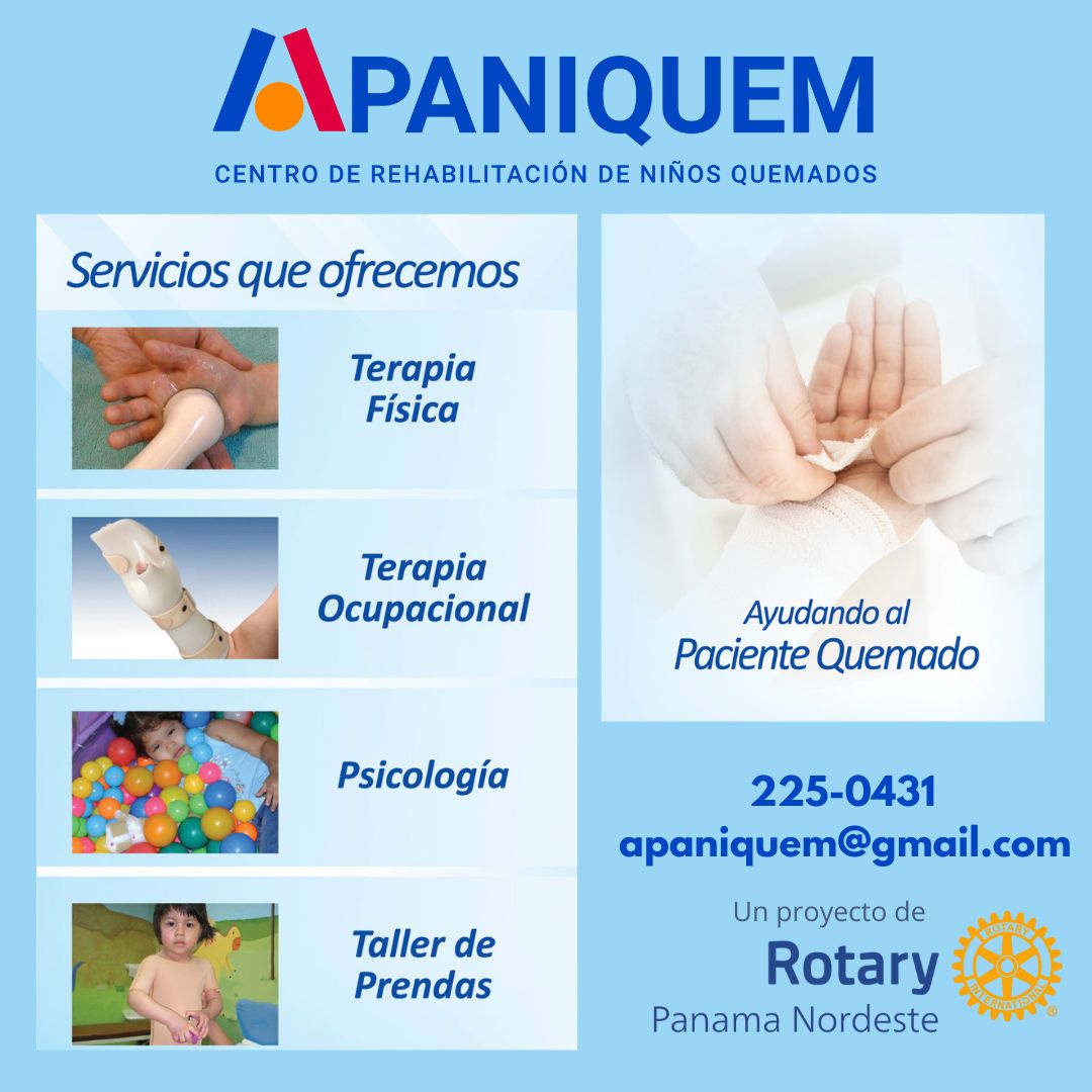 En la Asociación Panameña de Ayuda al Niño Quemado APANIQUEM, nuestro compromiso es ofrecer una atención integral gratuita a los niños que han sufrido quemaduras. #Apaniquem #panama🇵🇦 #prevención #NoMasNiñosQuemados #rotarynordeste