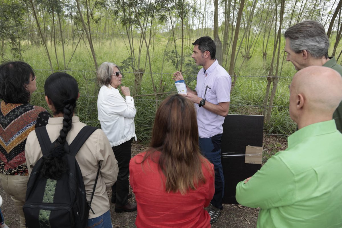 BiovIntCIAT_esp's tweet photo. También hubo espacio para dialogar sobre las prioridades de @MinAgricultura y visitar los ensayos de campo en agricultura regenerativa y ganadería sostenible que hacen parte de nuestros proyectos con potencial de reducir la huella ambiental de la agricultura. https://t.co/2z5QkAlUCj