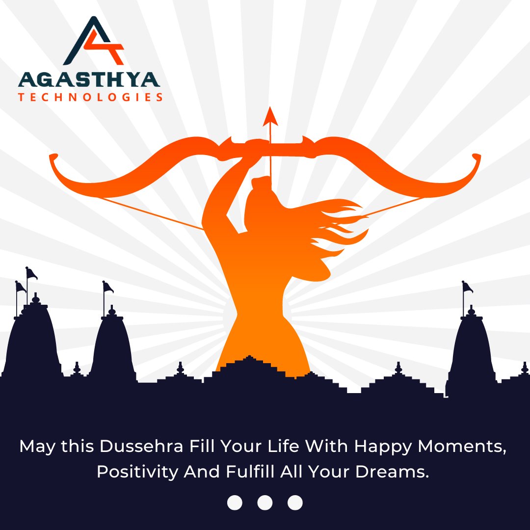 AgasthyaTech's tweet image. Have a happy and prosperous Dussehra!

#dussehra #dussehra2022 #happydussehra #peace #goodoverevil #light
