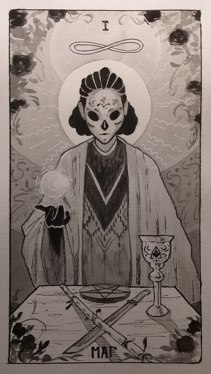 Tytyu322's tweet photo. Inktober 5 - magician https://t.co/2MHZM7eOhC