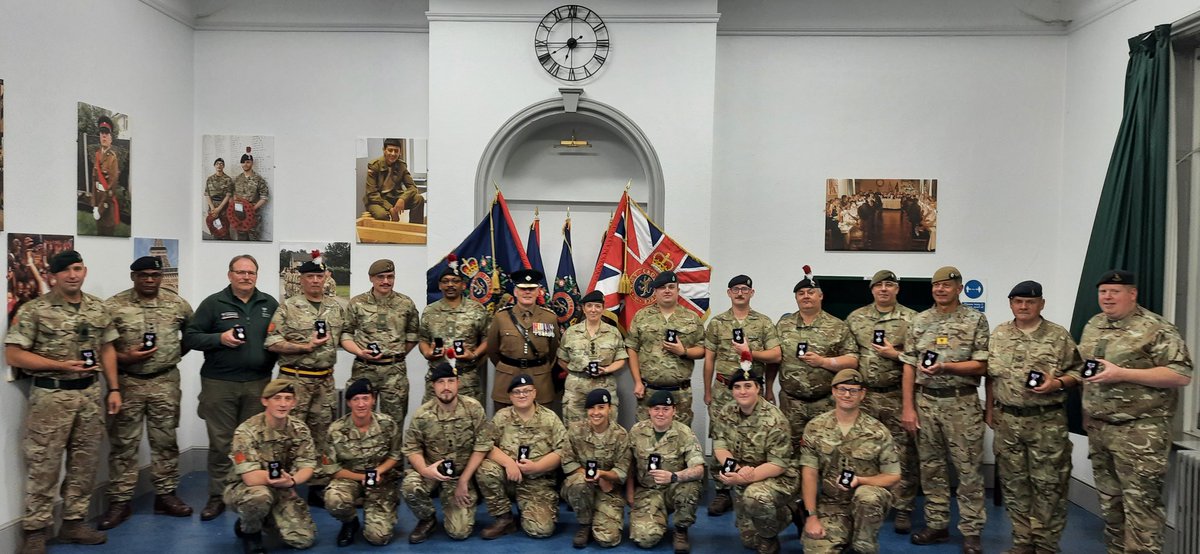 ACF_NELondon's tweet photo. A fantastic medal ceremony at sector HQ this evening. The honorary colonel presented a number of Jubilee medals, long Service medals, commissioning Scrolls and warrant scrolls. To our fantastic volunteers. @HonColCityNEACF @adamswa0401 @GLRFCA @ArmyCadetsUK https://t.co/bmdVMNarjX