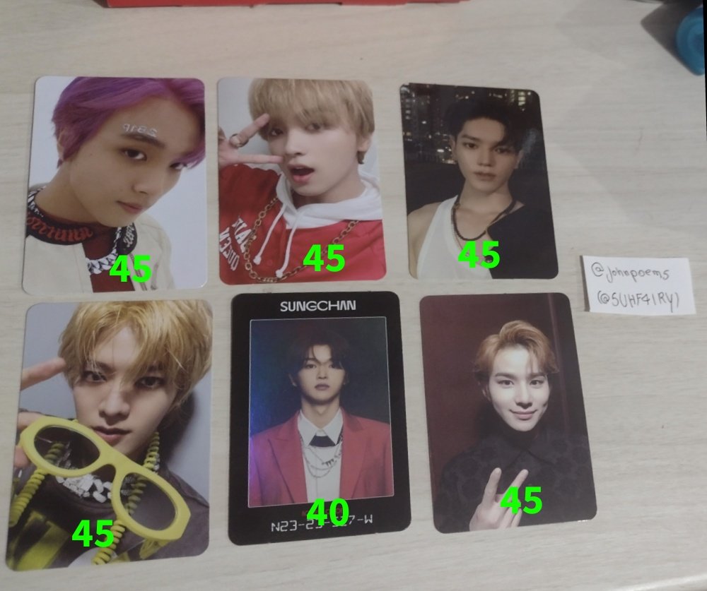 johnpoems's tweet photo. [VENDA/TROCA] NCT🐝

• Haechan resonance arrival ver
• Haechan 2baddies Faster ver
• Yuta 2baddies photobook korea ver
• Taeyong sticker Seoul city ver
• Sungchan acess card
• Jungwoo irregular ver 

Troco pela mesma versão do Johnny (menos o Yuta)

Preço já com frete https://t.co/bQ6R7ySyfz