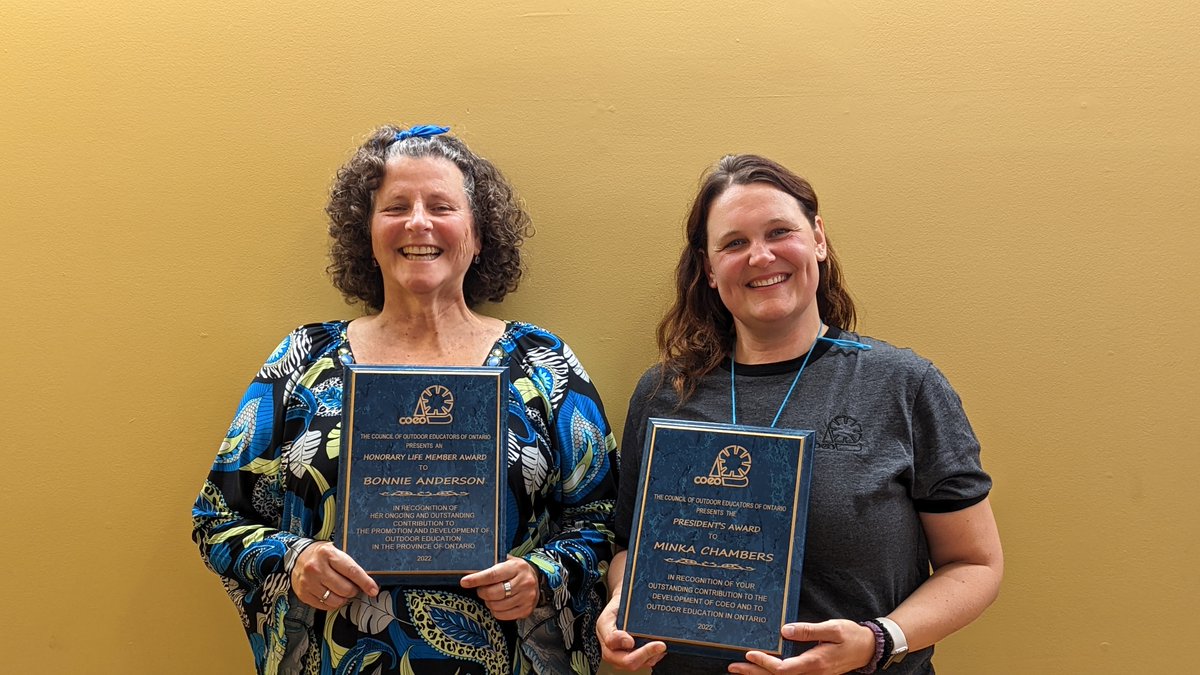 Mrjcreech's tweet photo. Congratulations to Bonnie (@scdsboutdoors @actionbonnie) &amp; Minka (@MinkaChambers)! These 2 amazing #educators were recognized by @COEOoutdoors for their commitment to improving #OutdoorEducation.  They are valuable contributors to @SCDSB_Schools #ISSOED #BeOutdoorable #scdsb https://t.co/kTZUQBMNhx