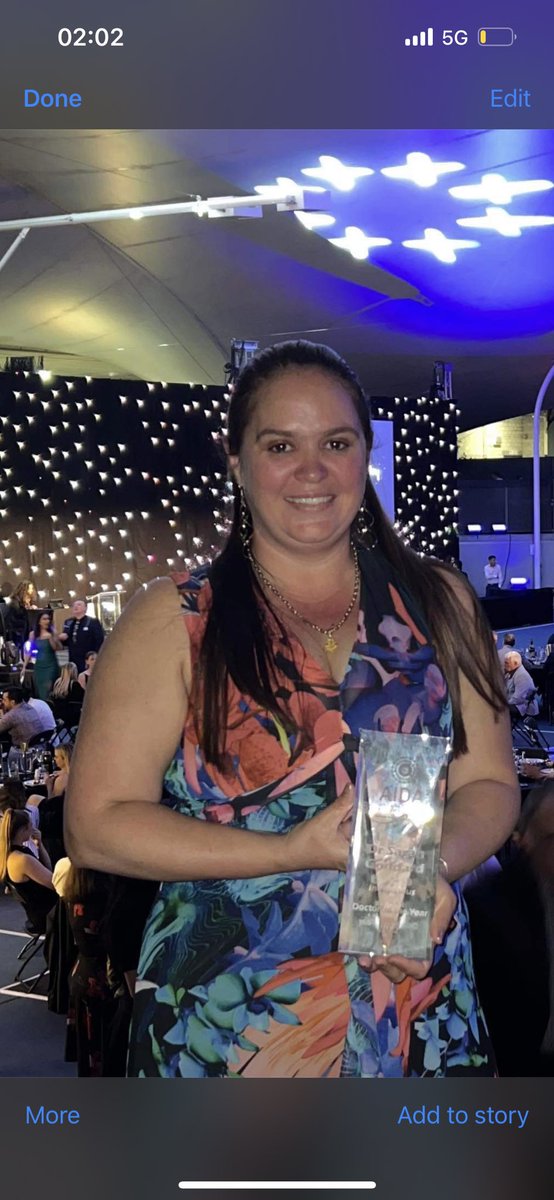 Well….2022 Indigenous Doctor of the year! I am so very honoured, and shocked. But I am thankful to my family/my team and my community. I will continue to put one foot in front of the other and do what I love.#AIDAConf22 #Rural Generalist #TCH #TCGP #ACRRM