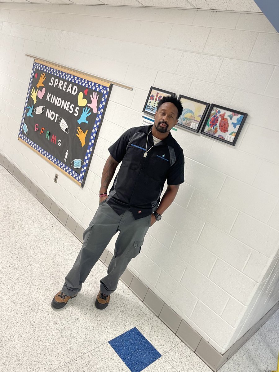 NPSchools_VA's tweet photo. We're celebrating our custodial staff! Up today: @ColemanPlaceES. "They work so hard with a staff of 3 doing the work of 5!" said Principal Dr. Pamela Tatem. "We want them to feel the love!" Shout-outs to Building Supv. Jonathan Dillard &amp; custodians April Long &amp; Clarinett Milon! https://t.co/1duga1m9Vx
