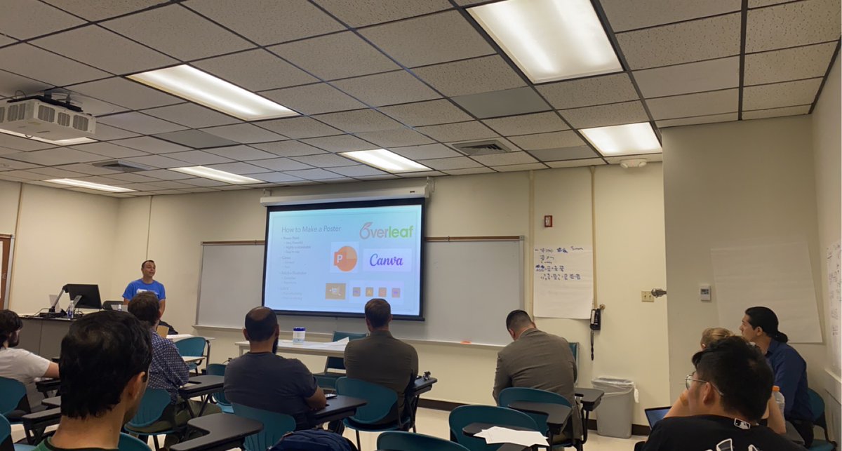 TAMUCC_SACNAS's tweet photo. Awesome meeting yesterday! Thank you, Roy for giving the how-to give a poster presentation yesterday and to all the students who joined us yesterday. We wish you all the best of luck with your upcoming presentations!
@IslandCampus 

#SACNAS #TAMUCC #ISLANDERS https://t.co/ioWgT5fFDb