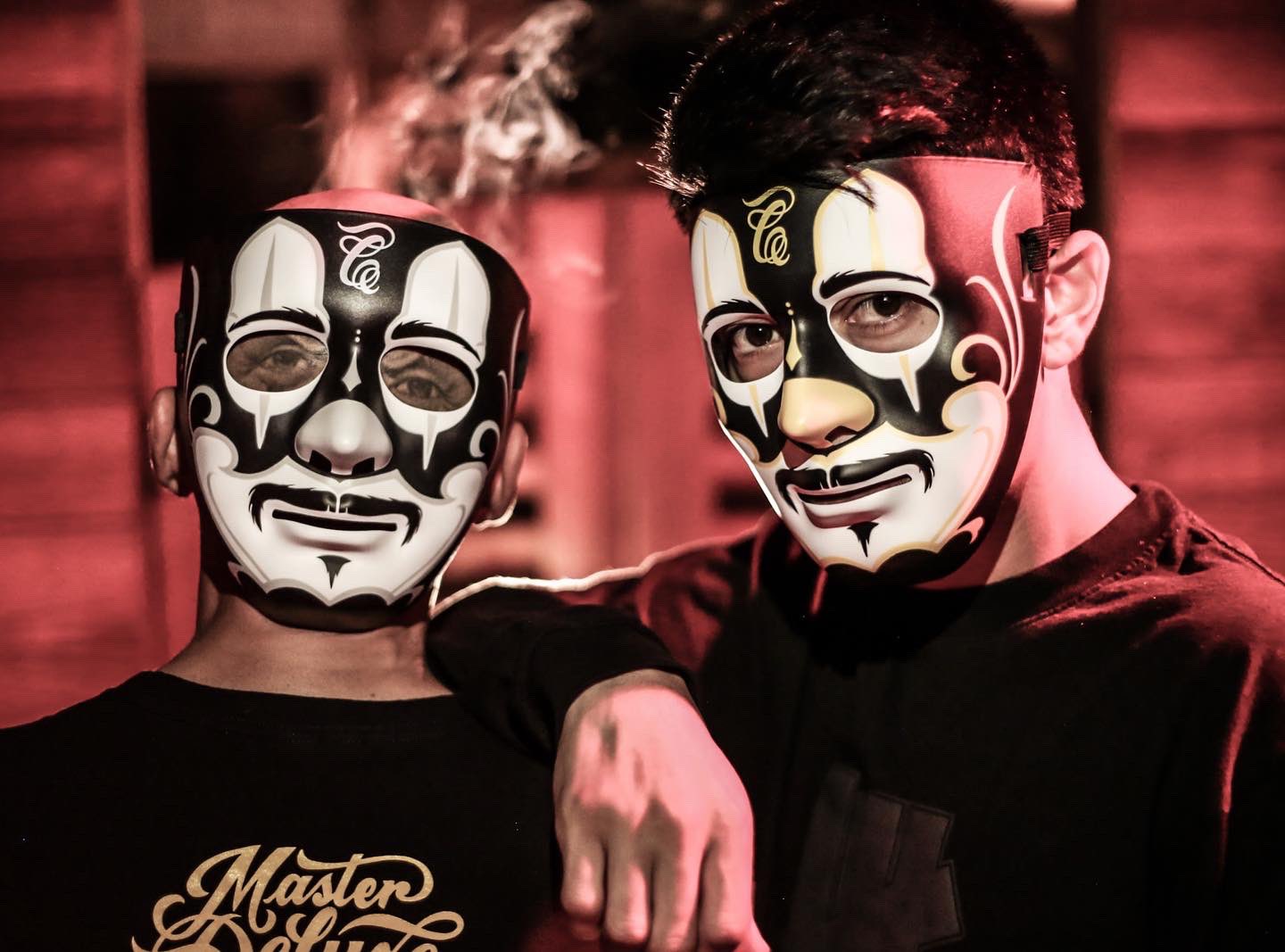 These masks capture the spirit of the clown and the vibe of