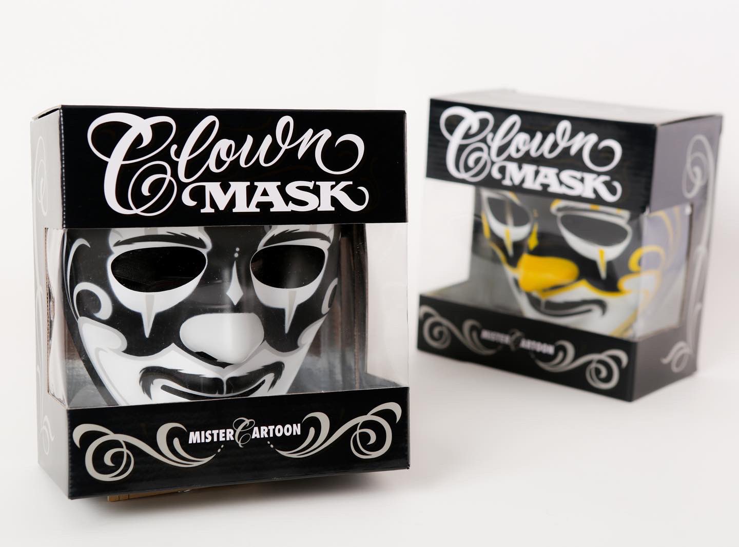 MISTER CARTOON CLOWN MASK BLACK WHITE 白黒 MISTER CARTOON on X: 